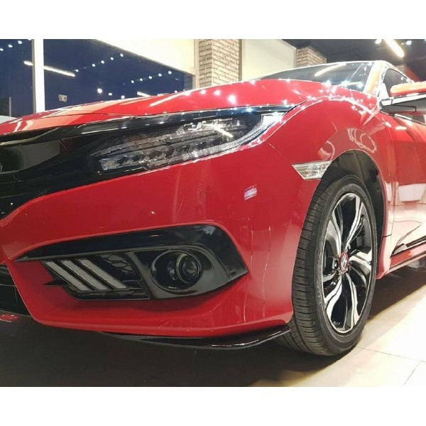 Oled Garaj Honda Civic FC5 İçin Uyumlu 2016-2019 Fc5 Led Gündüz Sis Farı Takımı Uzun 3 Çizgi