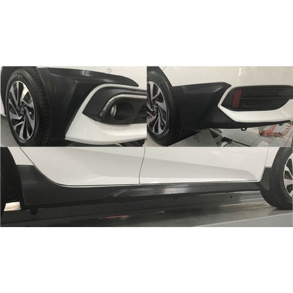Oled Garaj Honda Civic FC5 İçin Uyumlu Modulo Usa Body Kit Boyasız Tampon Ekleri 6 Parça