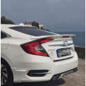Oled Garaj Honda Civic Fc5 2016-2021  İçin Uyumlu Cam Üstü Yay Spoiler Beyaz Renk 