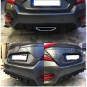 Oled Garaj Honda Civic FC5 İçin Uyumlu Si Difüzör MAT Siyah 2016+