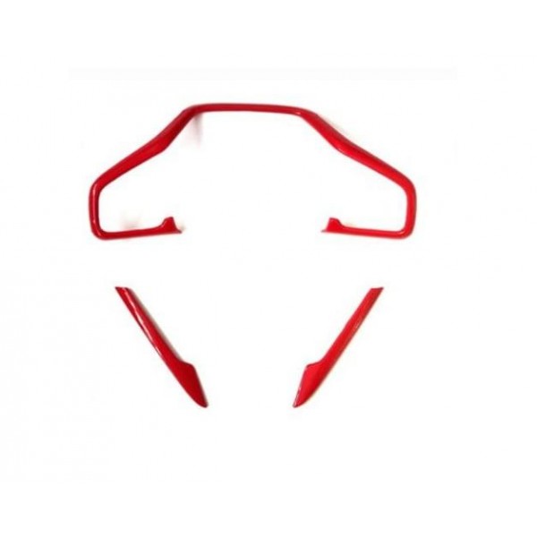 Oled Garaj Honda Civic FC5 İçin Uyumlu Direksiyon Kaplama Kırmızı 3 Parça