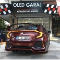 Oled Garaj Honda Civic FC5 İçin Uyumlu Type R Arka Tampon Boyasız  2016-2020