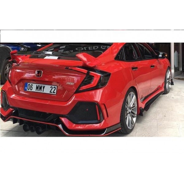 Oled Garaj Honda Civic FC5 İçin Uyumlu Type R Arka Tampon Boyasız  2016-2020