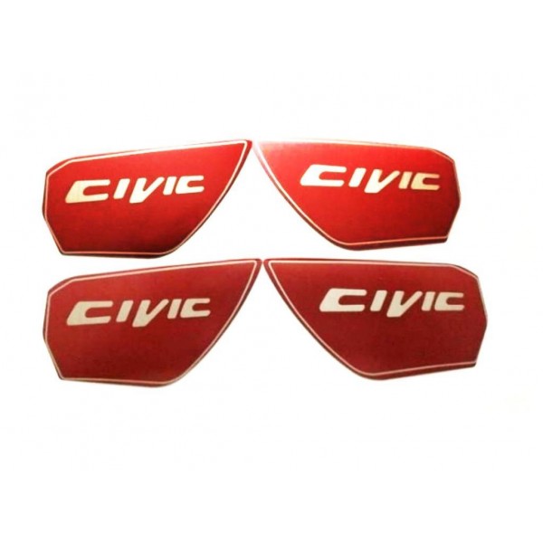 Oled Garaj Honda Civic FC5 İçin Uyumlu Kapı Açma Kolu Kaplama Kırmızı