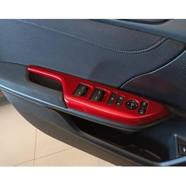 Oled Garaj Honda Civic FC5 İçin Uyumlu Kapı Kolçak Kontrol Kaplama Kırmızı
