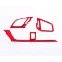 Oled Garaj Honda Civic FC5 İçin Uyumlu FK7 Kırmızı Havalandırma Menfez Kaplama 3 Parça