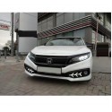 Oled Garaj Honda Civic FC5 İçin Uyumlu (2019+) Makyajlı Kasa Ön Sis Ledi Ağaç Uçak  Dizayn Hareketli