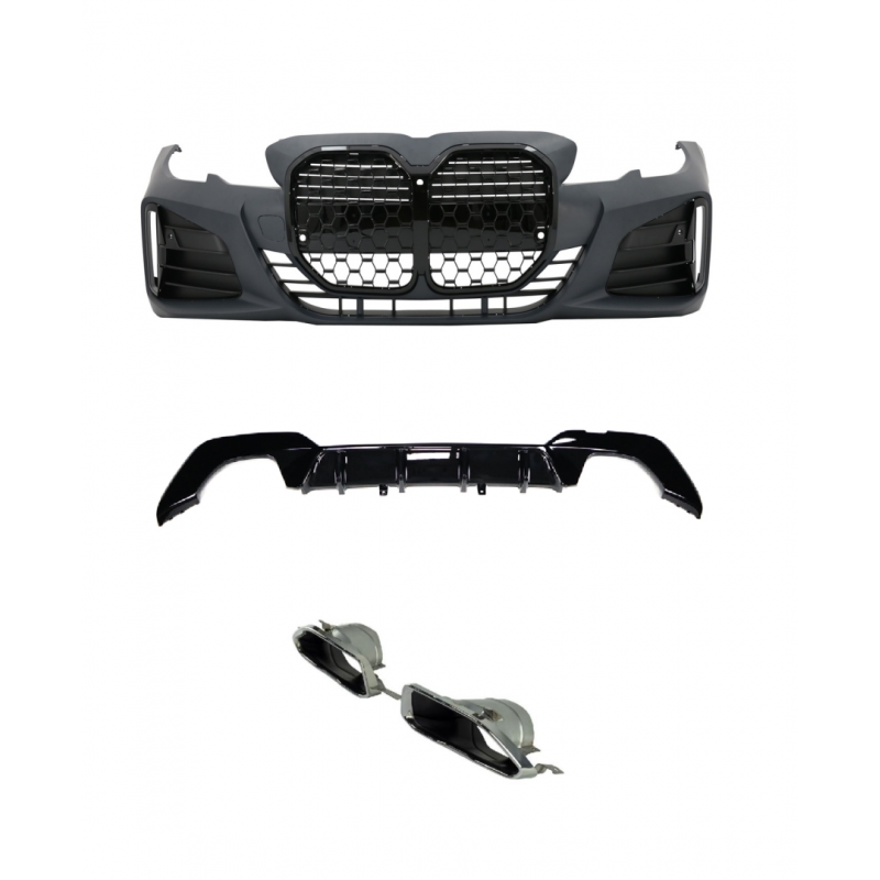 3 SERISI G20 IÇIN UYUMLU G22 DÖNÜSÜM BODY KIT (PIANO BLACK ÇERÇEVELI)