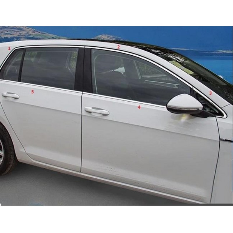 Vw Golf 7  İçin Uyumlu 2013-2017 Krom Cam Çıtası