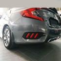 Oled Garaj Honda Civic FC5 İçin Uyumlu Arka Sis Ledi 3 Çizgi Kırmızı 2016-2020